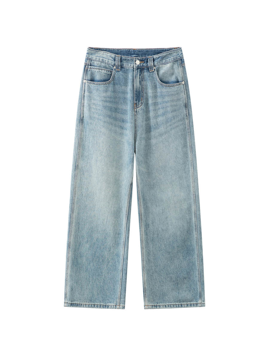 Jeep Lifestyle Jeans Unisex Sky Blue Moderate Wide Leg Pants