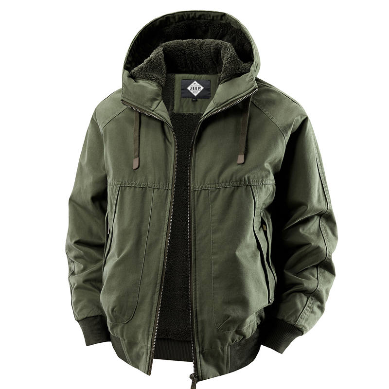 JEEP SPIRIT Jackets Unisex Hooded Thickened