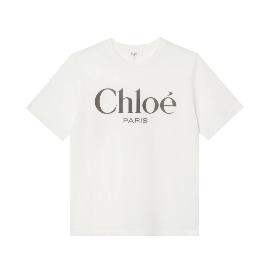 Chloé Chloé Logo Printed Oversized T Shirt