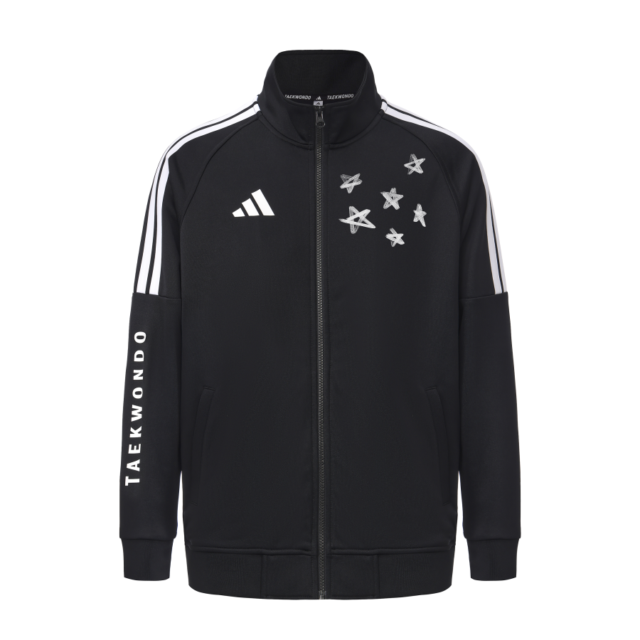 Adidas Adidas Jackets Unisex Black White Stripes Star And Moon Stand Collar Moderate Other