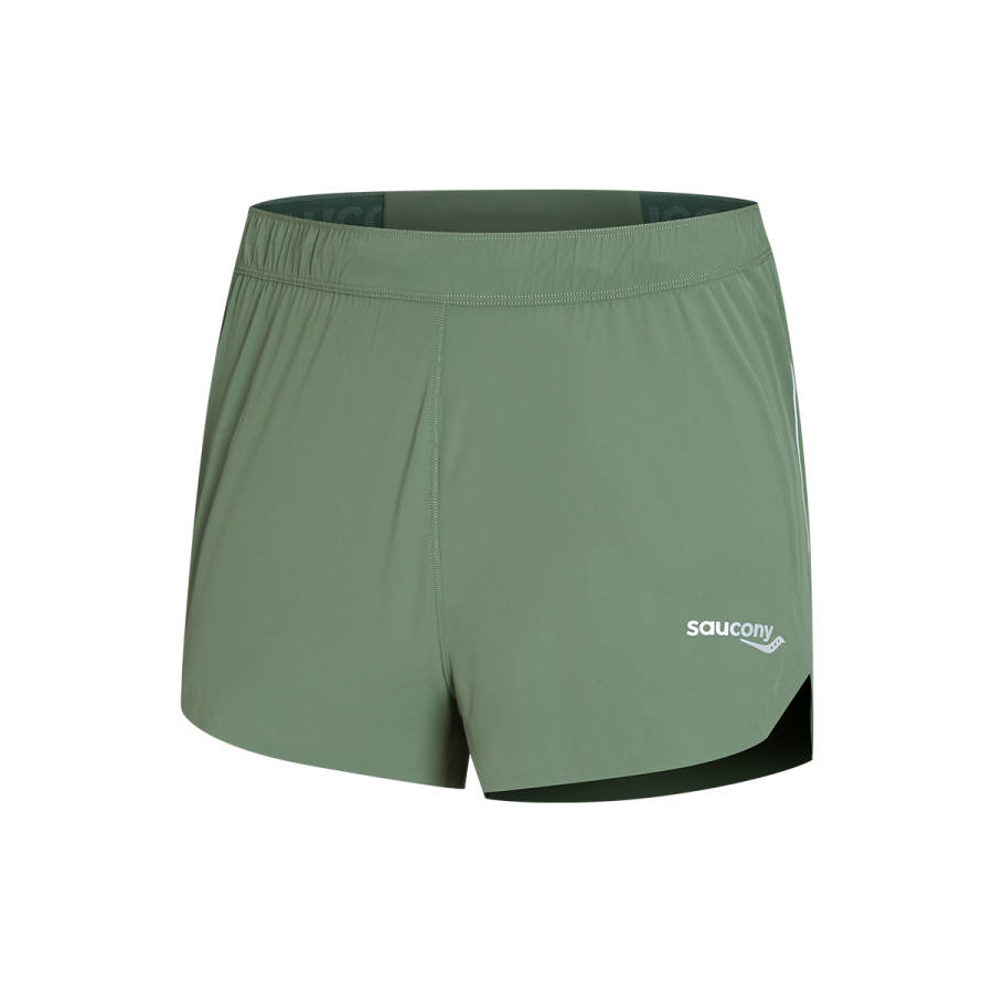 Saucony Sports Shorts Men's Bamboo Shadow Green Moderate