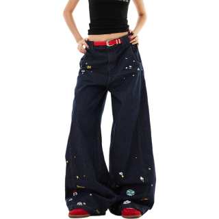 NEVER RULE Jeans Unisex Moderate Wide Leg Pants