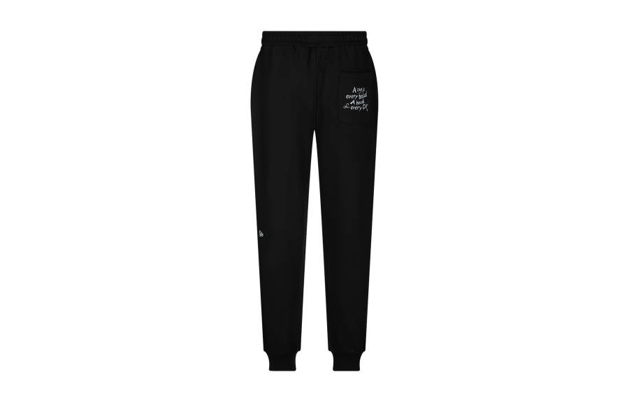 New Era Casual Pants Unisex Black Moderate Cuffed Pants