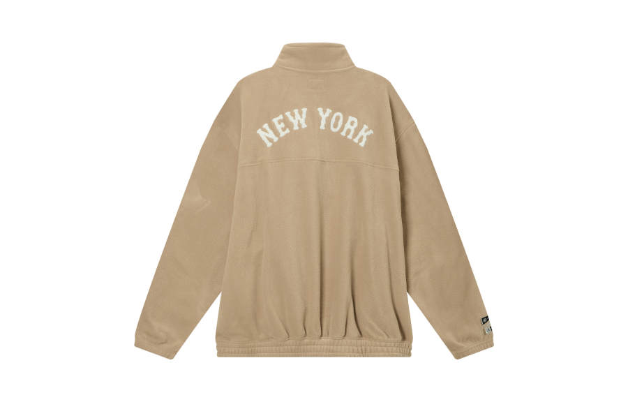 New Era Jackets Unisex Khaki Stand Collar Moderate Straight Fit