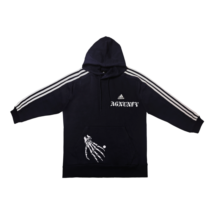 Adidas Adidas Sweatshirts Unisex Ink Blue Hooded Moderate Regular