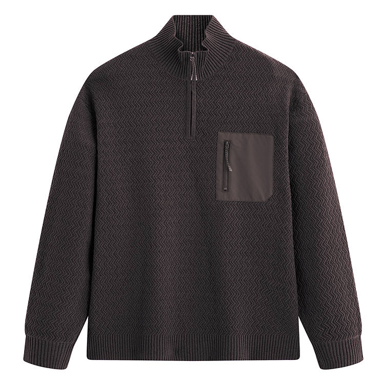 PEACEBIRD MEN Sweaters Men's Pink Taupe 1 Half Turtleneck Moderate