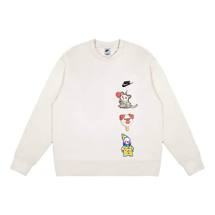 Nike Nike Sweatshirts Unisex Ecru Crew Neck Thickened Regular