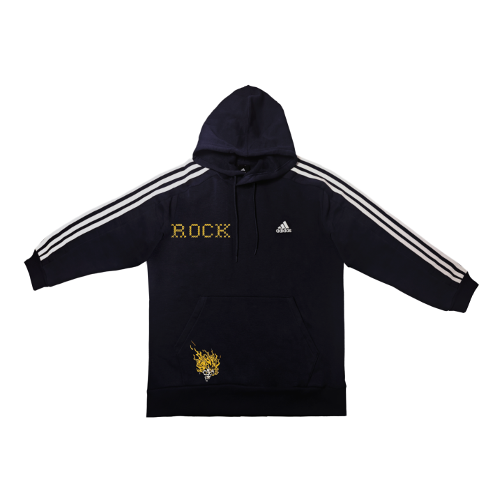 Adidas Adidas Sweatshirts Unisex Ink Blue Hooded Moderate Regular