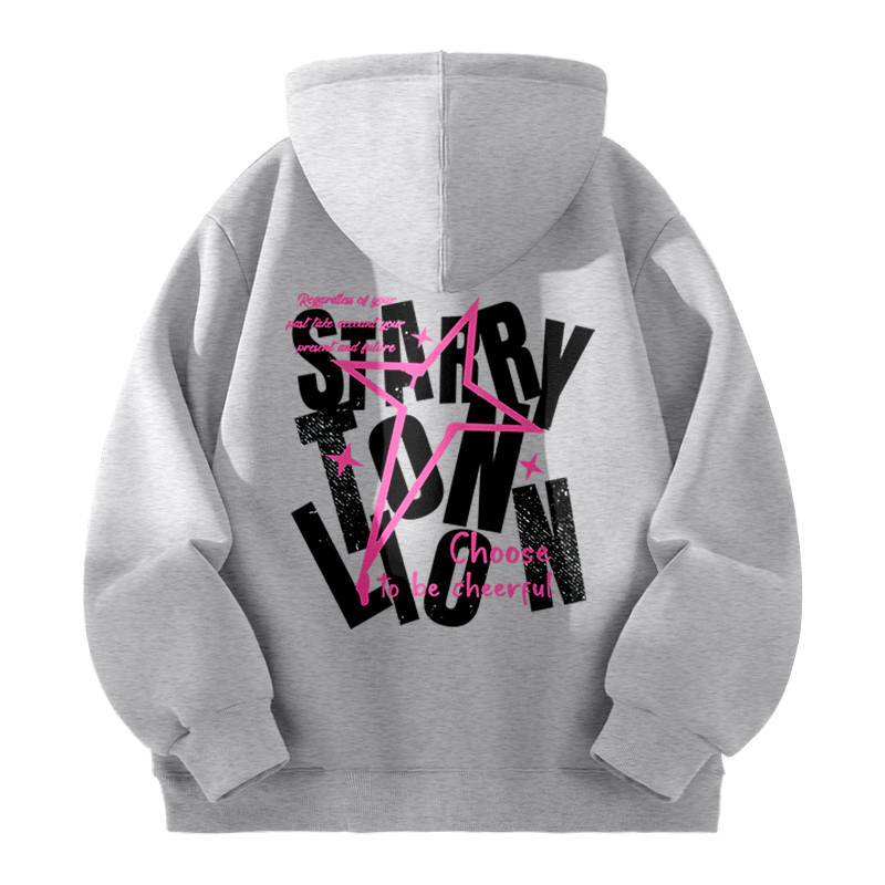Tonlion Sweatshirts Unisex Hooded Thickened Regular