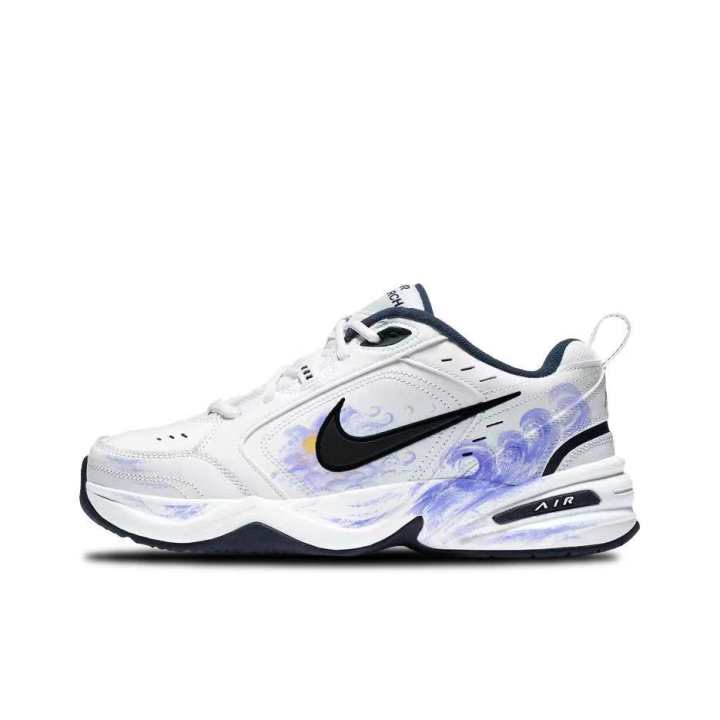 Nike Nike Air Monarch 4 Water Teal Tide Abrasion Resistant Low top Chunky Sneakers Unisex Blue White