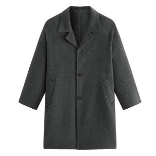 PEACEBIRD MEN Coats Men's Chilling Winter Gray Lapel Moderate