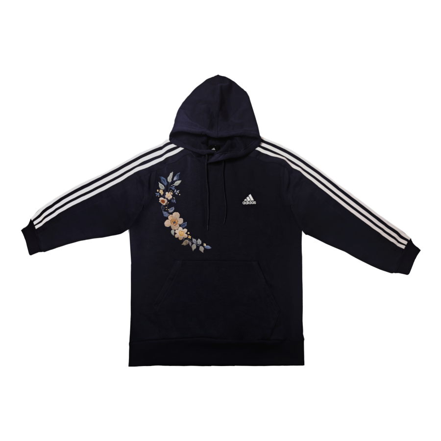 Adidas Adidas Sweatshirts Unisex Ink Blue Hooded Moderate Regular