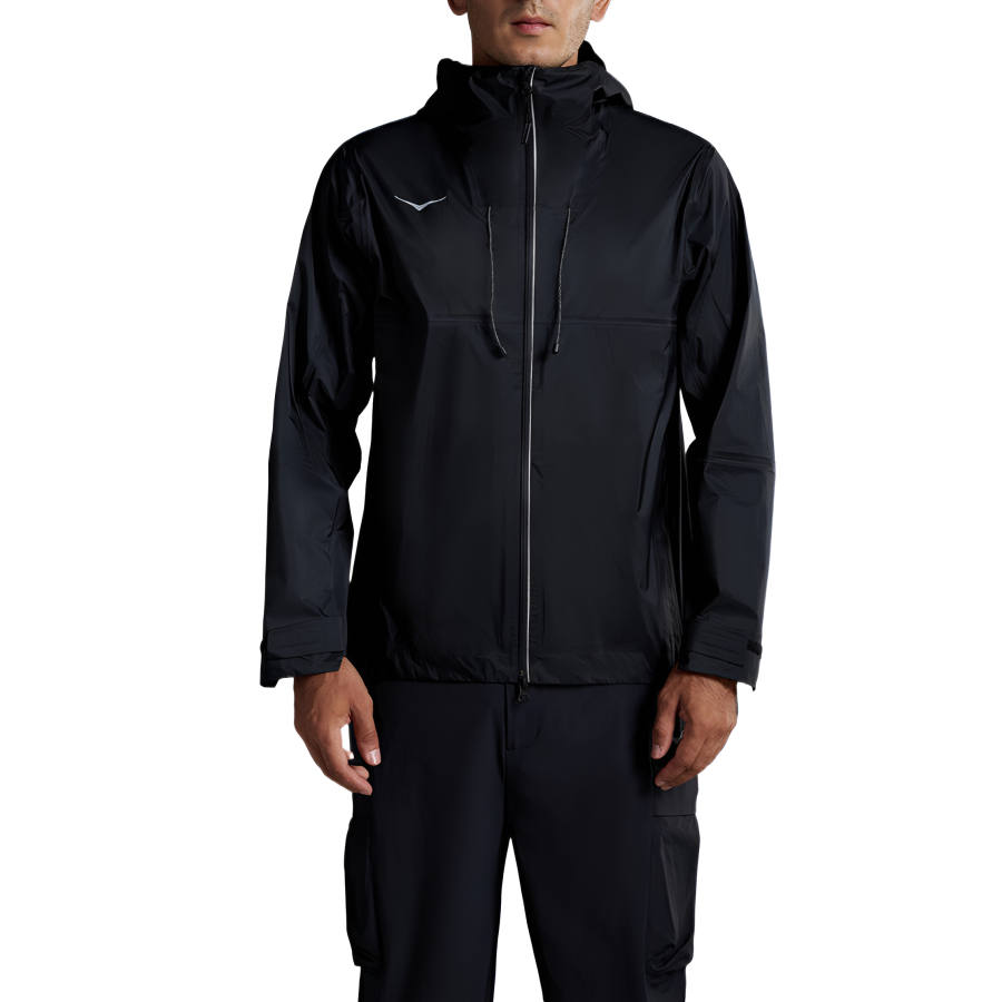 HOKA ONE ONE Jackets Men's Black Hooded Moderate Other