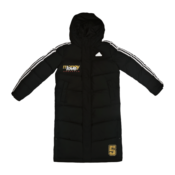 Adidas Adidas Down Jackets Unisex Black Hooded Moderate Quilted Down Jacket