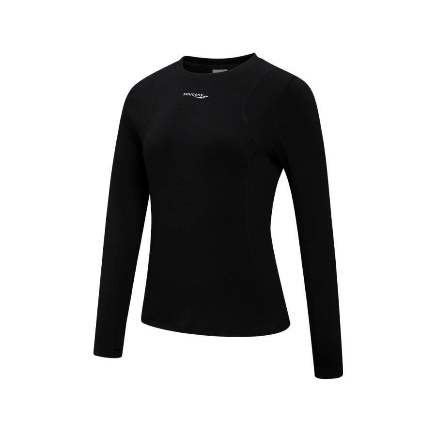 Saucony Knitwear Women's Jet Black Crew Neck Moderate