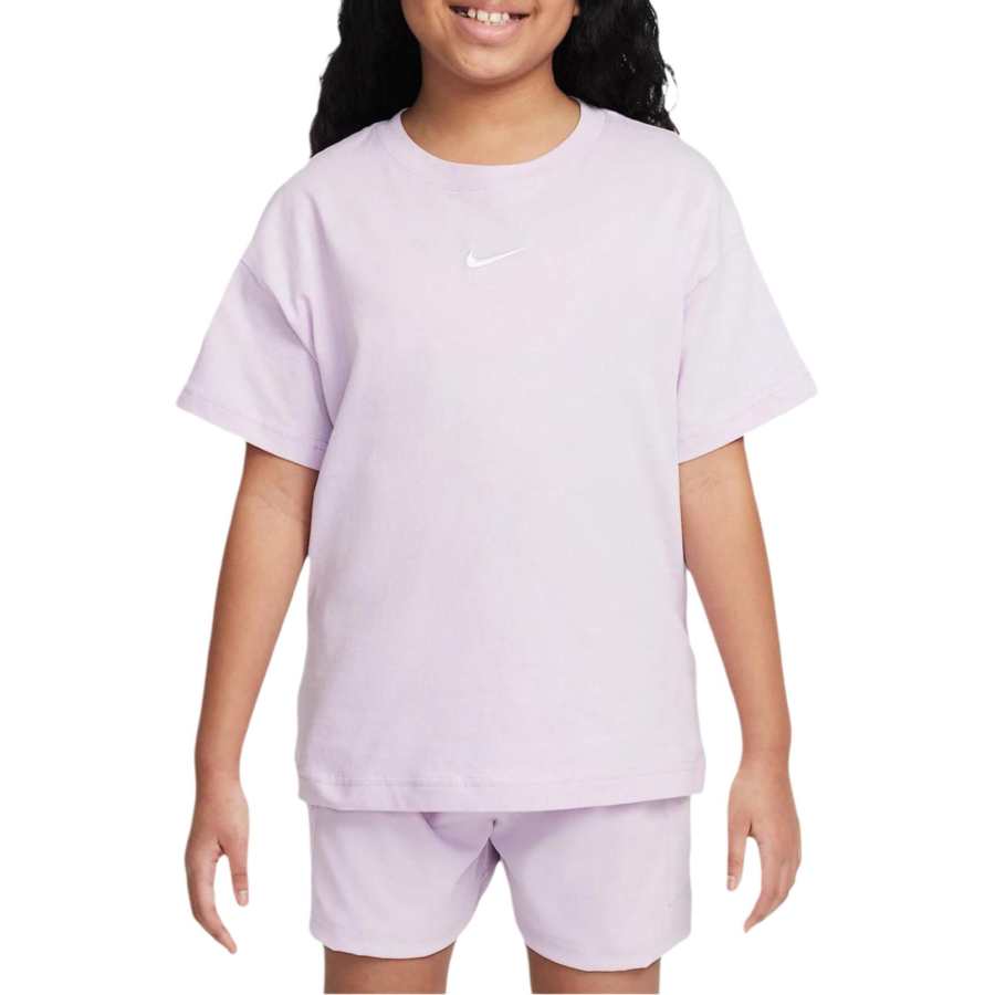Nike Nike Sportswear Essentials T Shirt Pink Purple Kids'