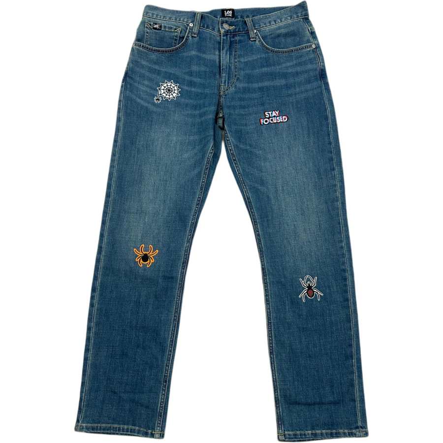 Lee Lee Jeans Men's Medium Light Blue Moderate Straight Fit Pants