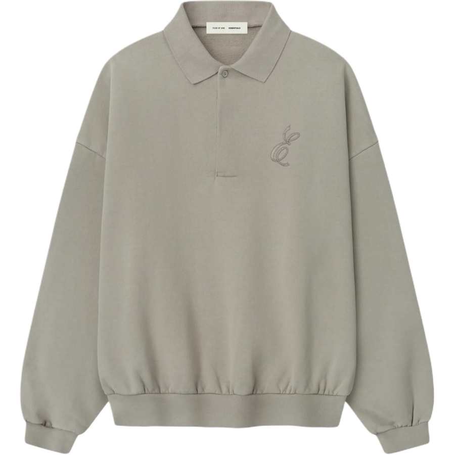 Fear Of God Essentials Logo Embroidered Classic Polo Sweatshirt