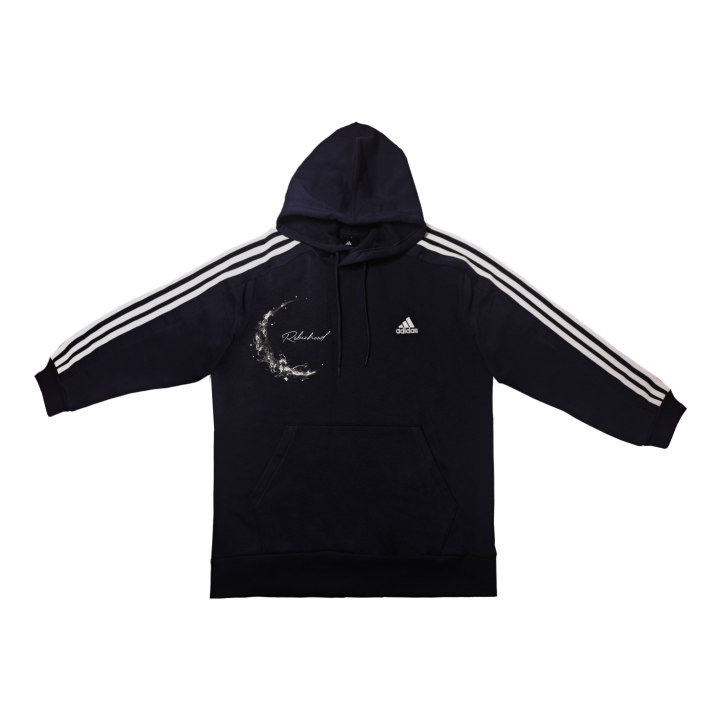 Adidas Adidas Sweatshirts Unisex Ink Blue Hooded Moderate Regular