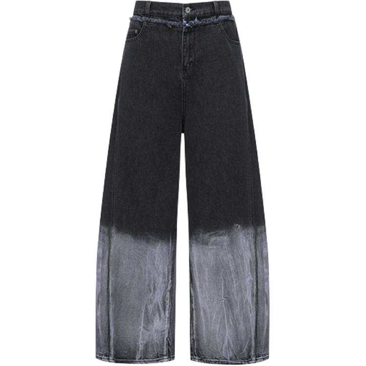 Feng Chen Wang Feng Chen Wang frayed dip-dye trousers