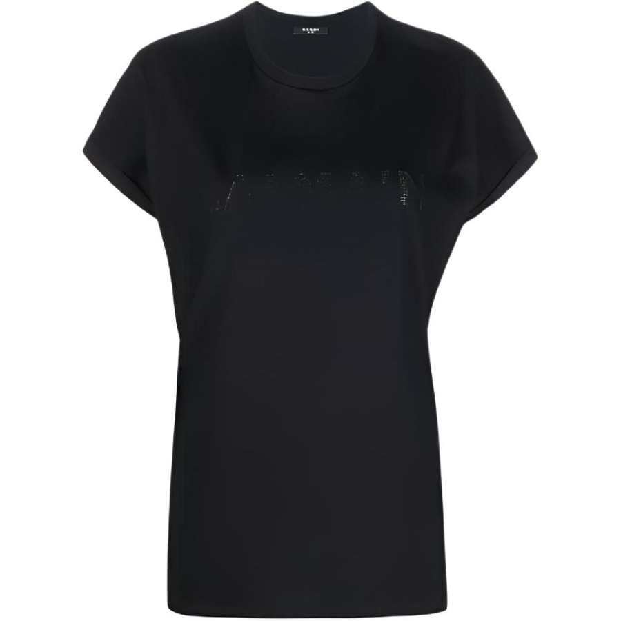 BALMAIN T Shirts Women's Black Crew Neck Moderate Straight Fit
