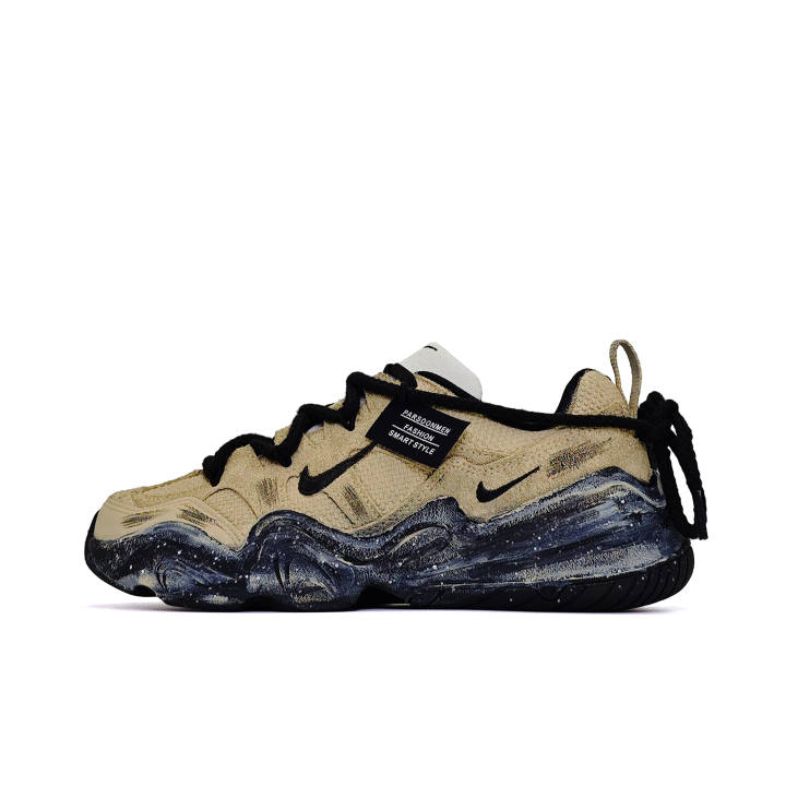 Nike Nike Tech Hera Sand Dune Ink Tide Suede, Leather Abrasion Resistant Breathable Low top Casual Shoes Men's Black Brown