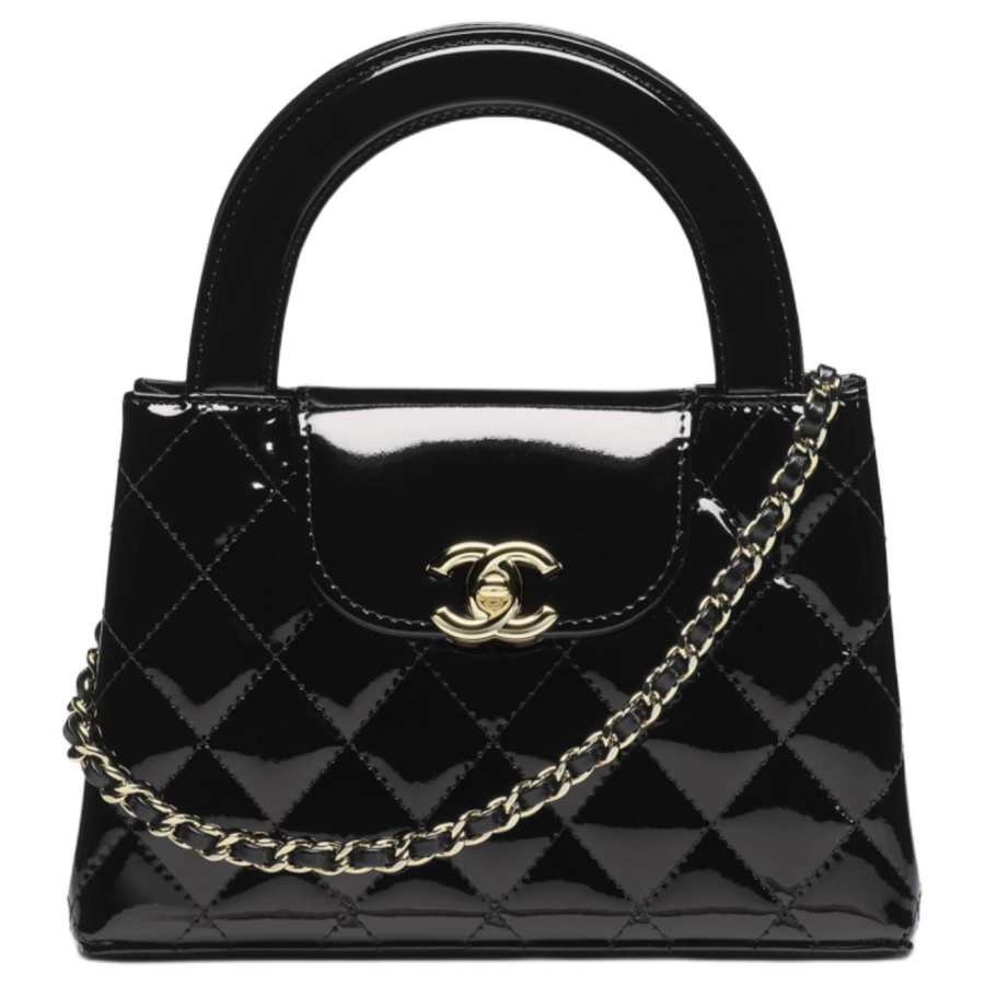 CHANEL 2025/26 Calfskin Shopping Bag Handbag Mini Women's Black
