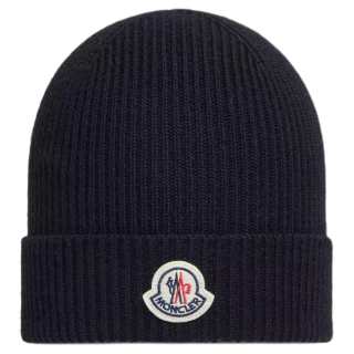 Moncler Logo Patch Knitted Beanie