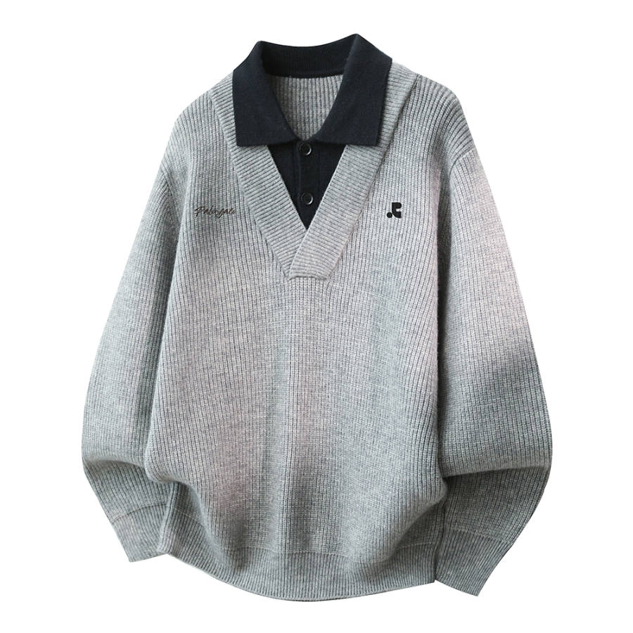 PAL ONGACO Knitwear Unisex Polo Collar Moderate