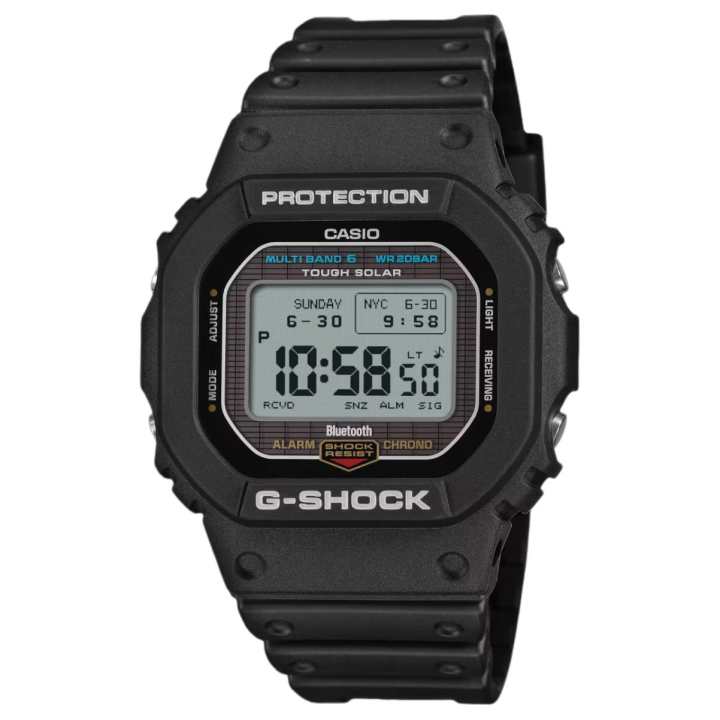 CASIO CASIO 5600 Collection Small Block Solar Quartz Movement Resin Strap Watch Men's Watches Gray Dial