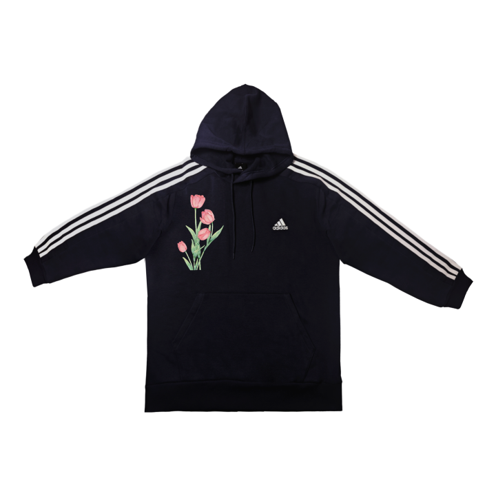 Adidas Adidas Sweatshirts Unisex Ink Blue Hooded Moderate Regular