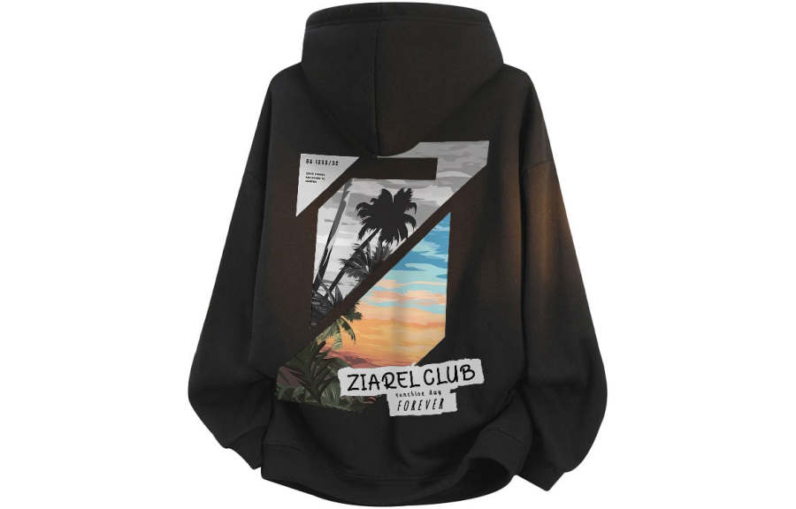 ZIAREL Sweatshirts Unisex Hooded Moderate Heavyweight