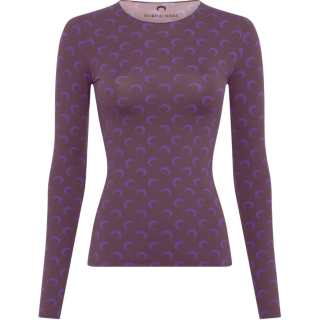 Marine Serre moon-printed long-sleeved T-shirt