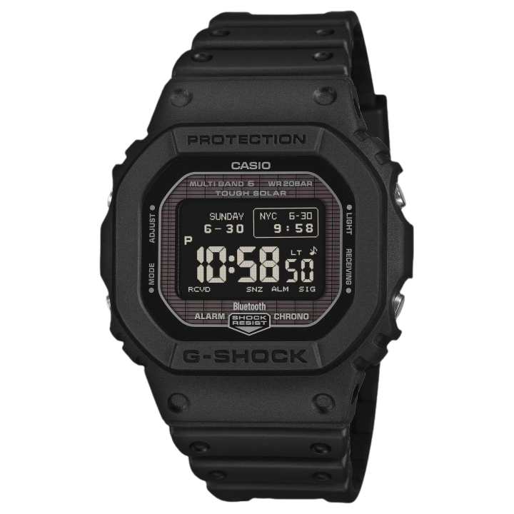 CASIO CASIO 5600 Collection Small Block Solar Quartz Movement Resin Strap Watch Men's Watches Black Dial
