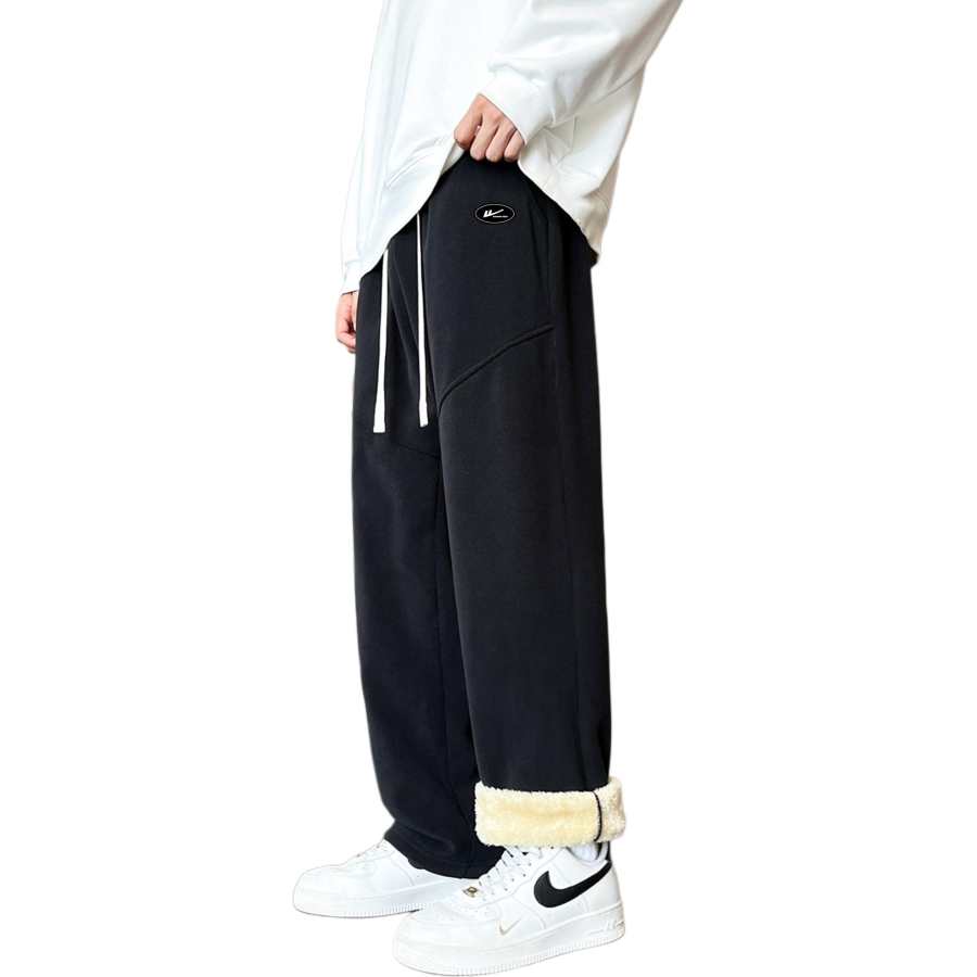 WARRIOR Insulated Pants Unisex Thickened And Fleece Lined Straight Fit Pants