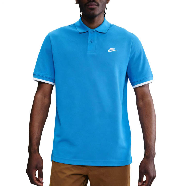 Nike Nike Club Polo Shirts Men's Light Photo Blue/white Polo Collar Moderate