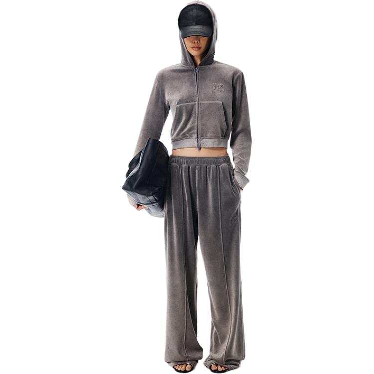 Alexander Wang Alexander Wang crystal-embellished track pants