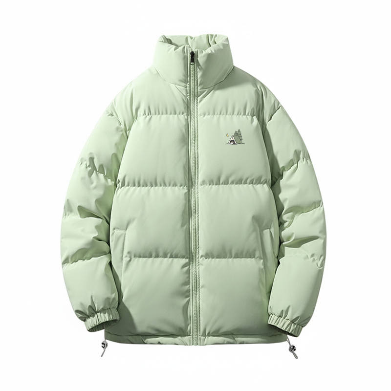 Tonlion Puffer Jackets Unisex Stand Collar Thickened Padded Puffer Jacket