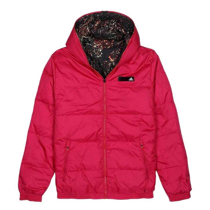 Adidas Adidas Down Jackets Men's Red Hooded Moderate Reversible