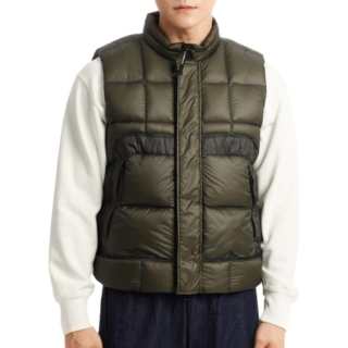 C.P.Company Down Vests Men's Green Stand Collar Moderate