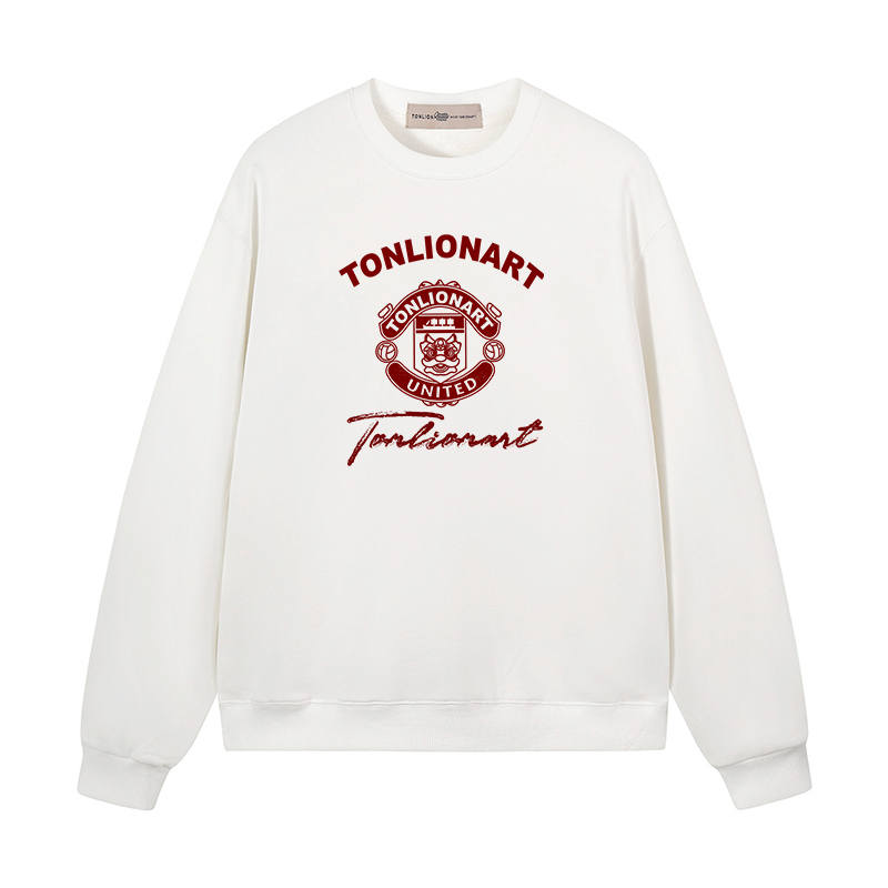 Tonlion Sweatshirts Unisex Crew Neck Moderate Heavyweight