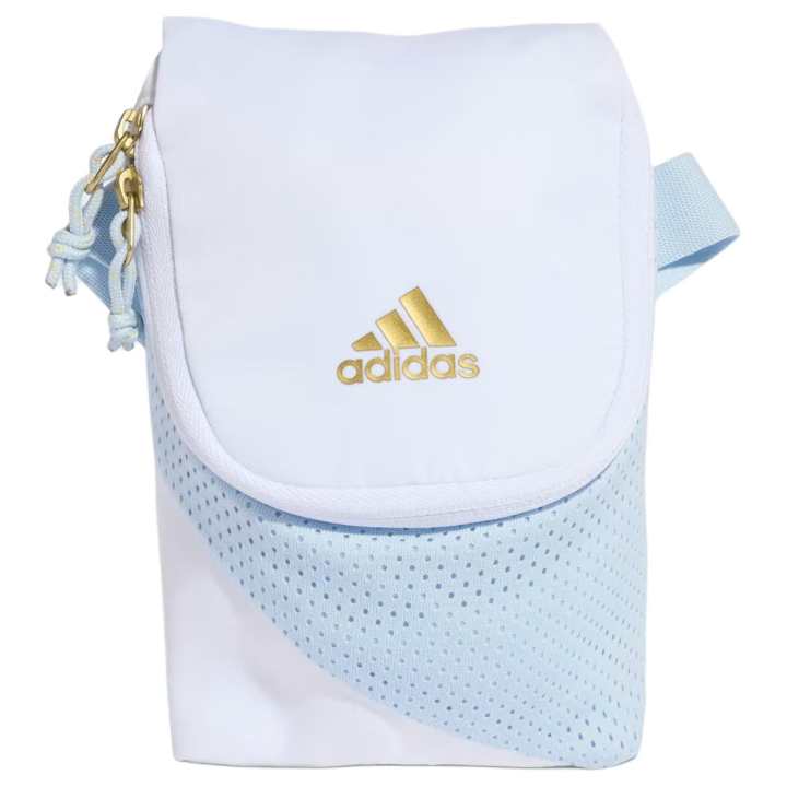 Adidas Adidas Recycled Polyester Crossbody Bag, Shoulder Bag Small Unisex White & Blue