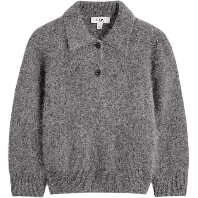 COS COS Sweaters Women's Gray Pointed Collar Moderate Other
