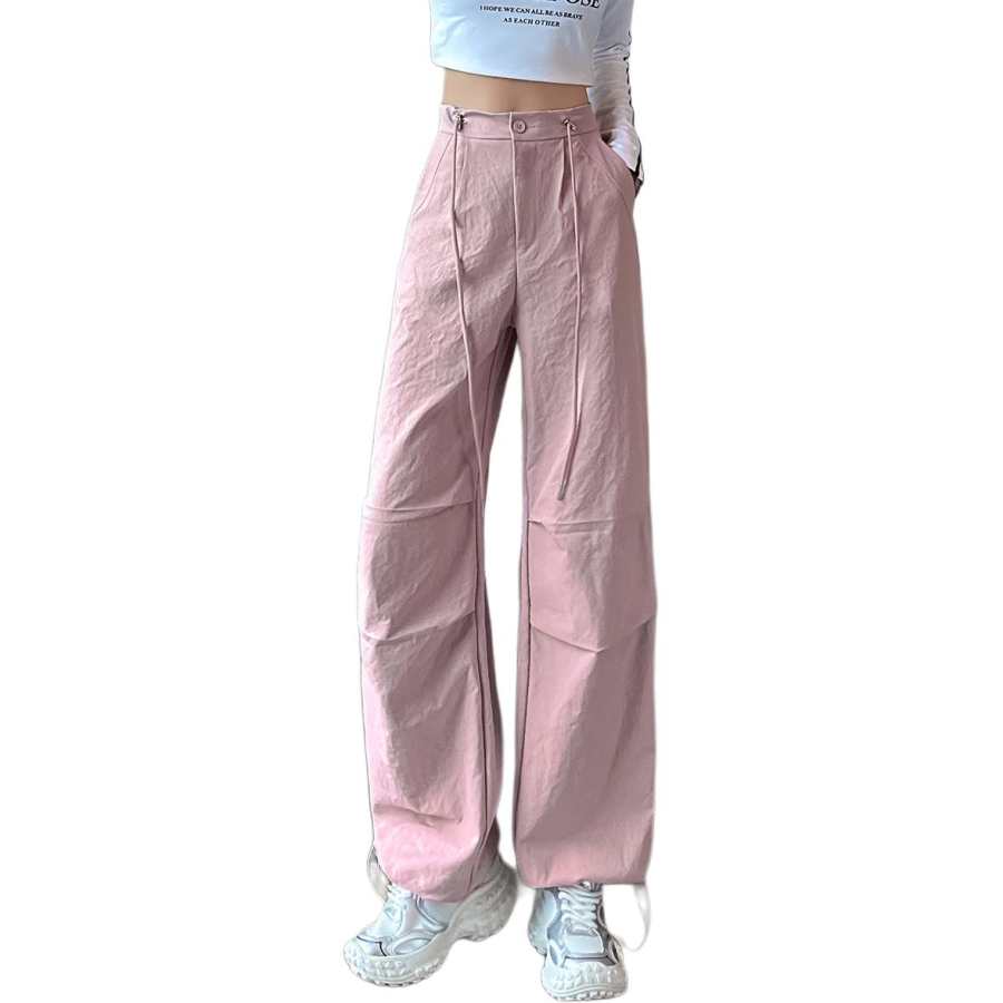 Tonlion Casual Pants Women's Pink Moderate Cargo Pants