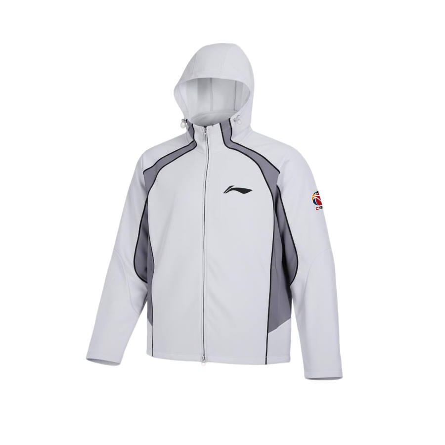 Li-Ning Li Ning Jackets Unisex Blank, White Hooded Thickened Soft Shell