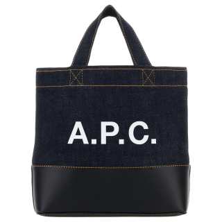 A.P.C Axel Leather Handbag Mini Unisex Blue