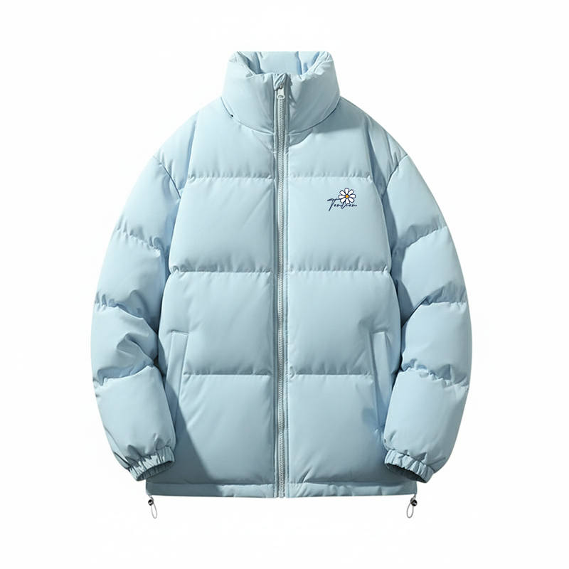 Tonlion Puffer Jackets Unisex Stand Collar Thickened Padded Puffer Jacket