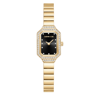 Darwin Core Quartz Movement Stainless Steel Watchband Watch Women's Watch Black Dial