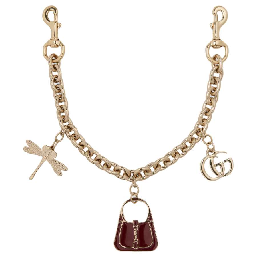 GUCCI Jackie Enamel Bag Charm Bag Merch Women's Light Gold