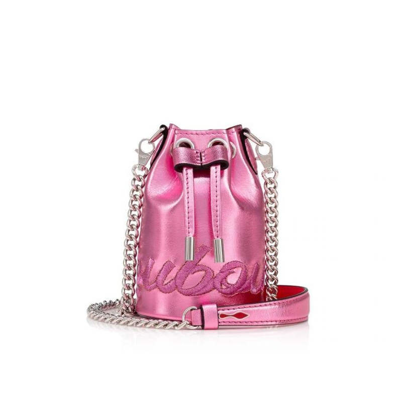 Christian Louboutin CL Leather Crossbody Bags Mini Women's Pink